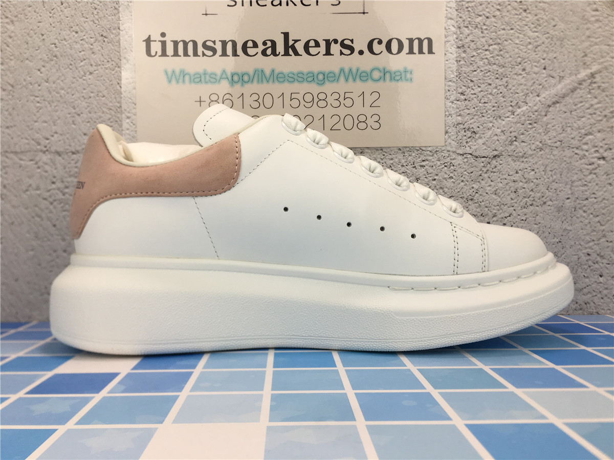 ALEXANDER MCQUEEN White & Pink Oversized Sneakers